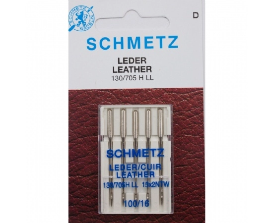 Иглы Schmetz 130/705H  для кожи Leder Leather Cuir №90-100 (5 шт.)-0
