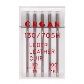 Иглы 130/705H Organ Leder Leather Cuir №90-100 (кожа)-0